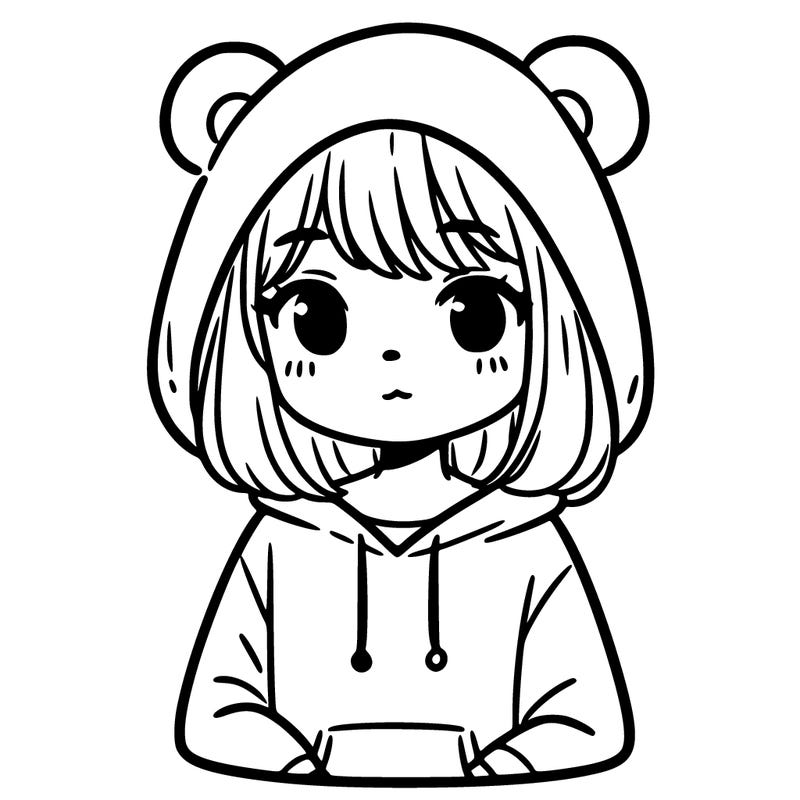 girl with hoodie