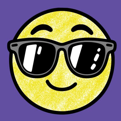 emoji with sunglasses