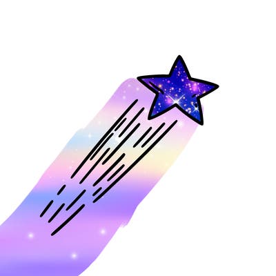 a shooting star in the sky