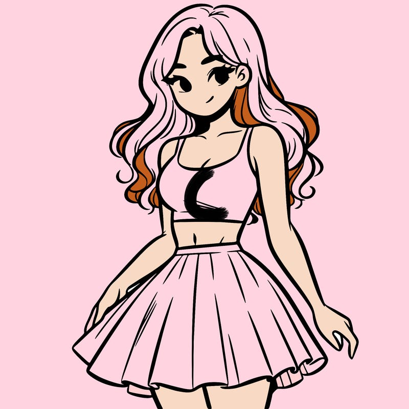 woman in a skirt and crop top