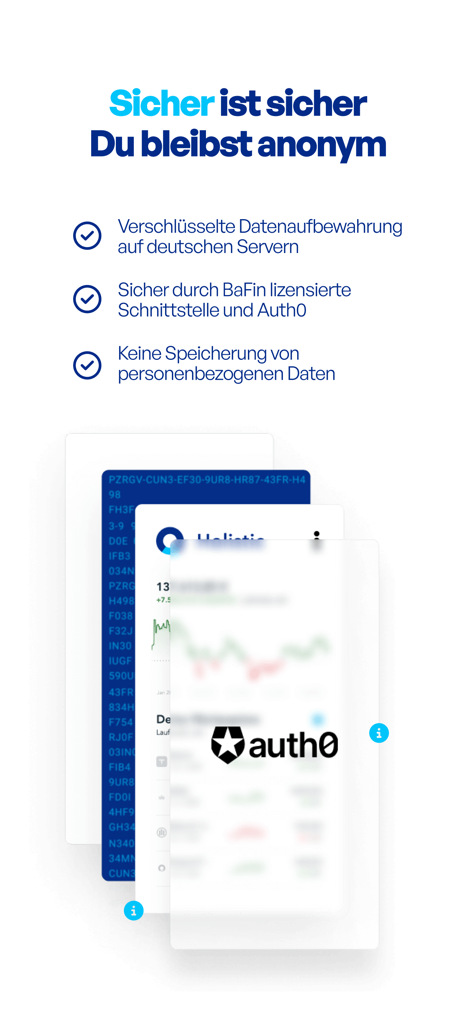 Holistic Portfolio Tracker - Holistic Portfolio Tracker security screen highlighting anonymity and data encryption features