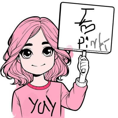 realistic girl holding up a sign