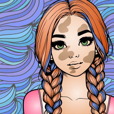 realistic girl with braids