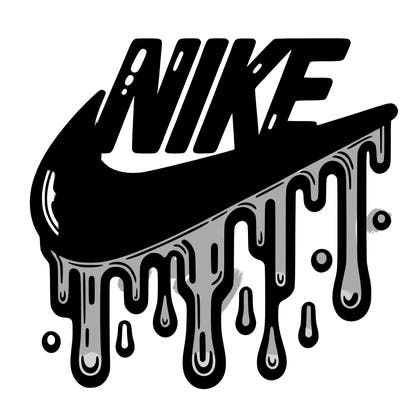 dripping nike logo