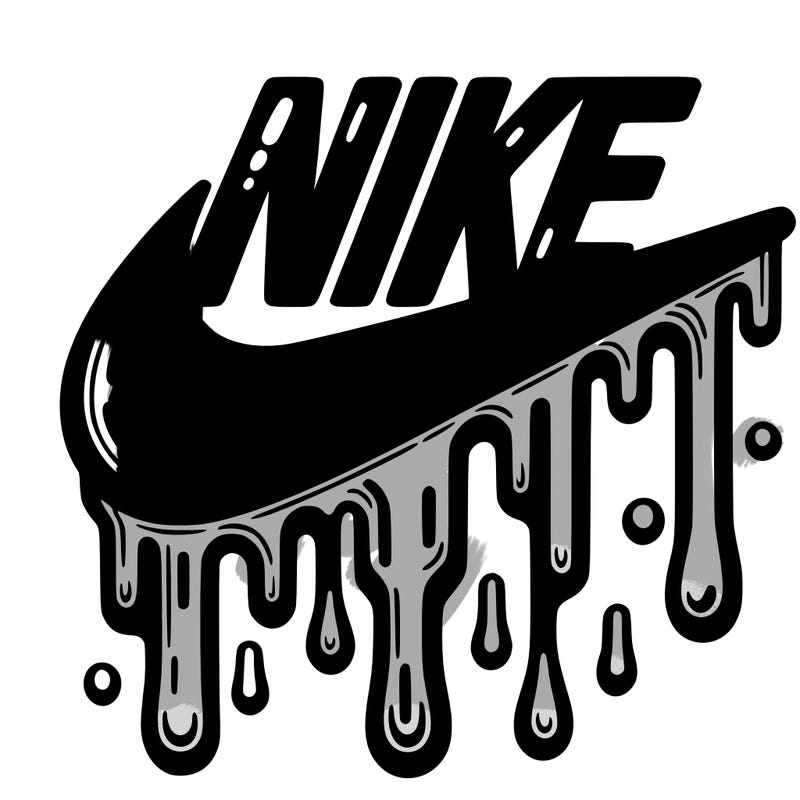 dripping nike logo