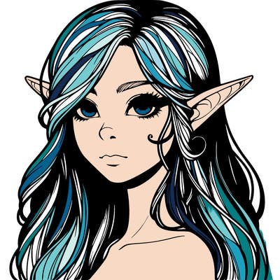 elf girl realistic dark fantasy