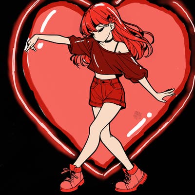 realistic girl danceing