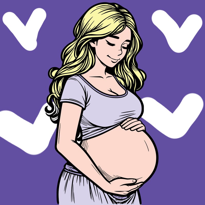 woman heavily pregnant realistic