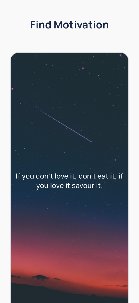 Food Diary & Intuitive Eating - Motivational quote about intuitive eating on a starry night background