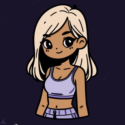 girl with crop top