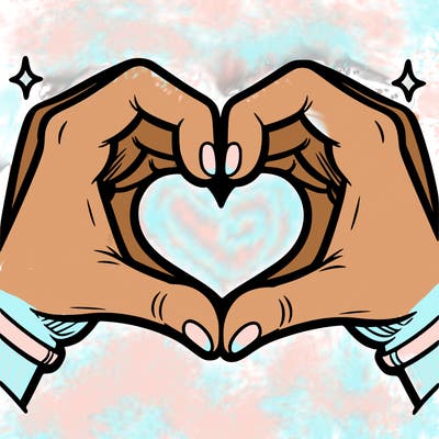 two hands make a heart