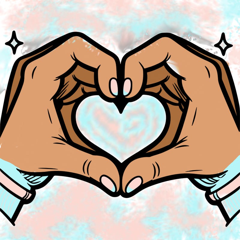 two hands make a heart