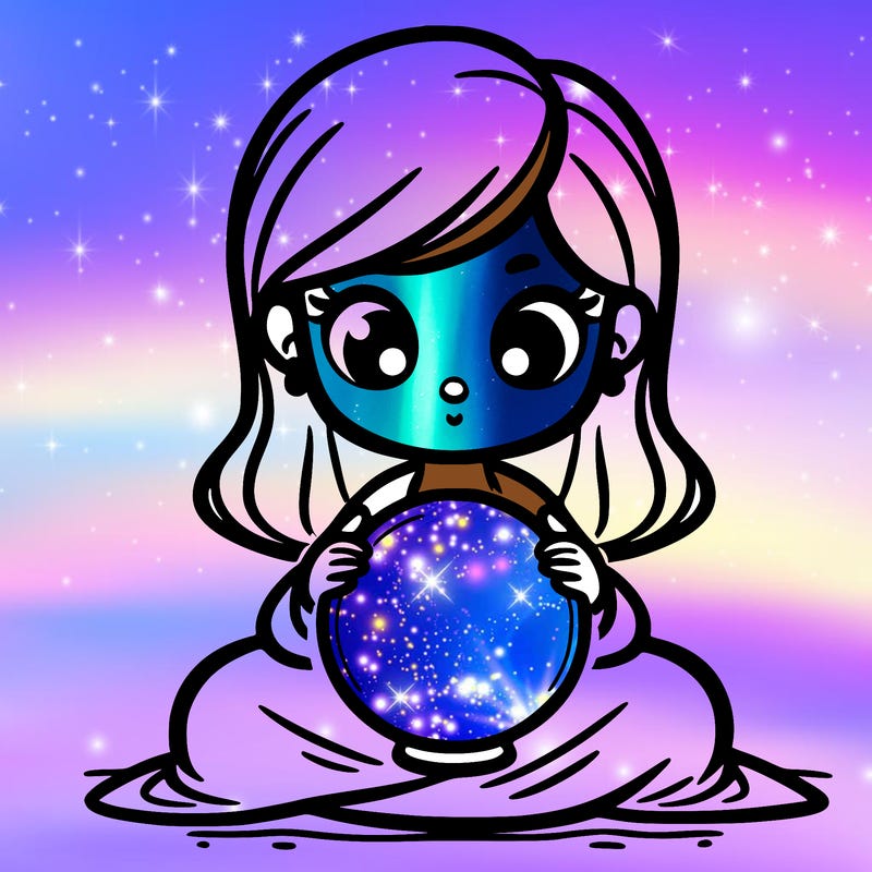 girl with a glowing orb