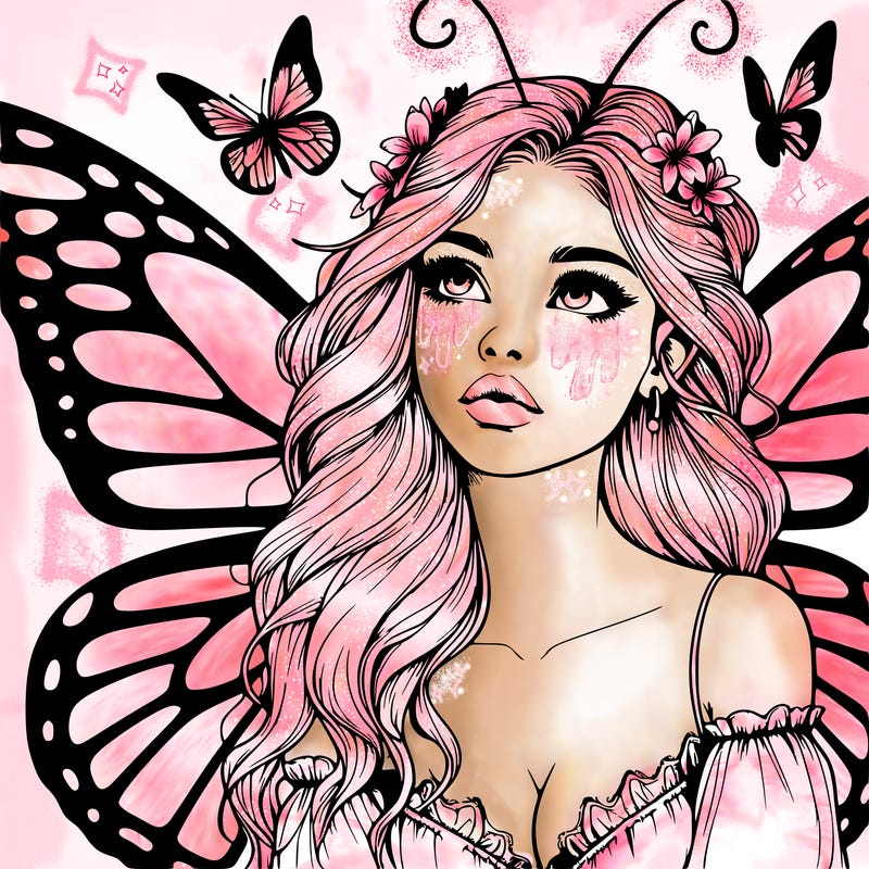 butterfly fairy realistic girl