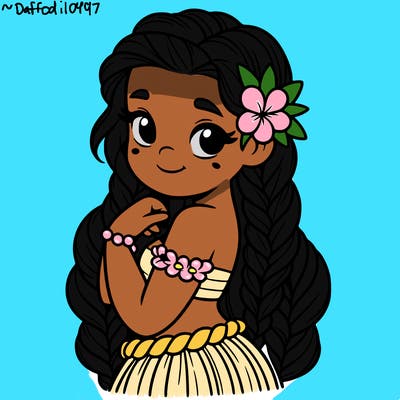 hawaiian girl with braids