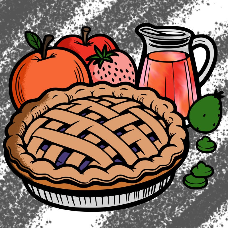 a pie of food