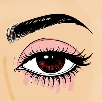 eye closed realistic