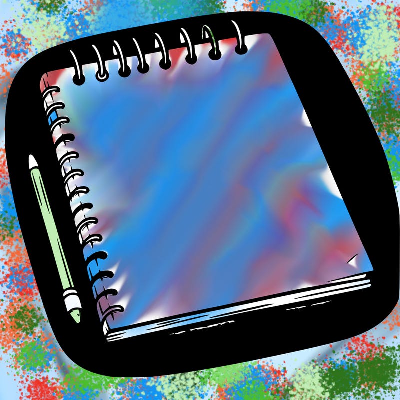 a blank sketch pad