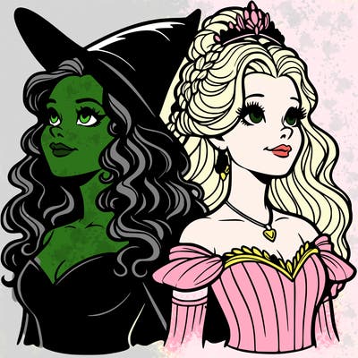 'elphaba and glinda (realistic)
