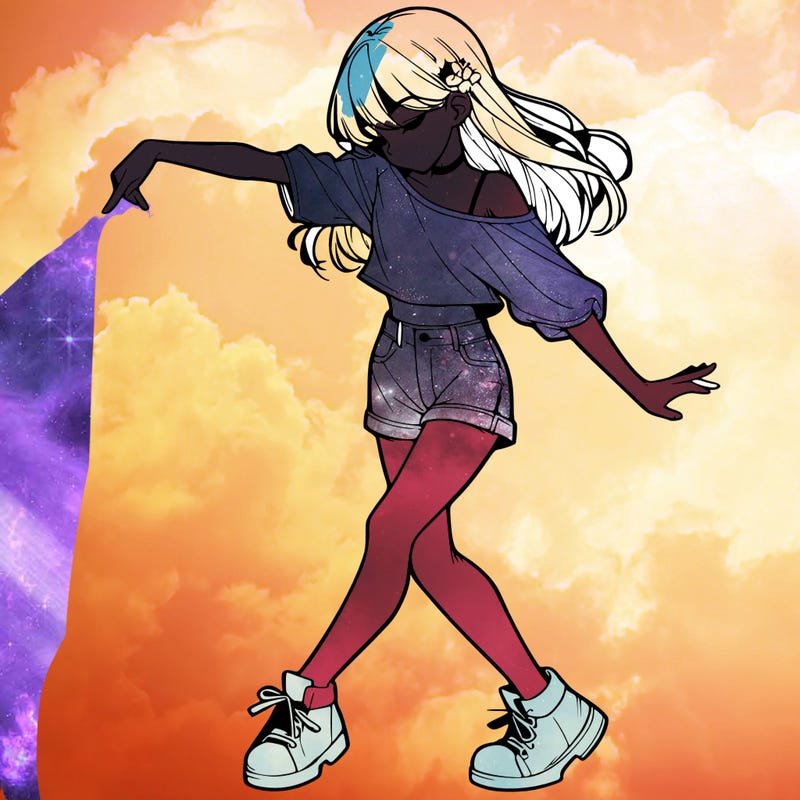realistic girl danceing