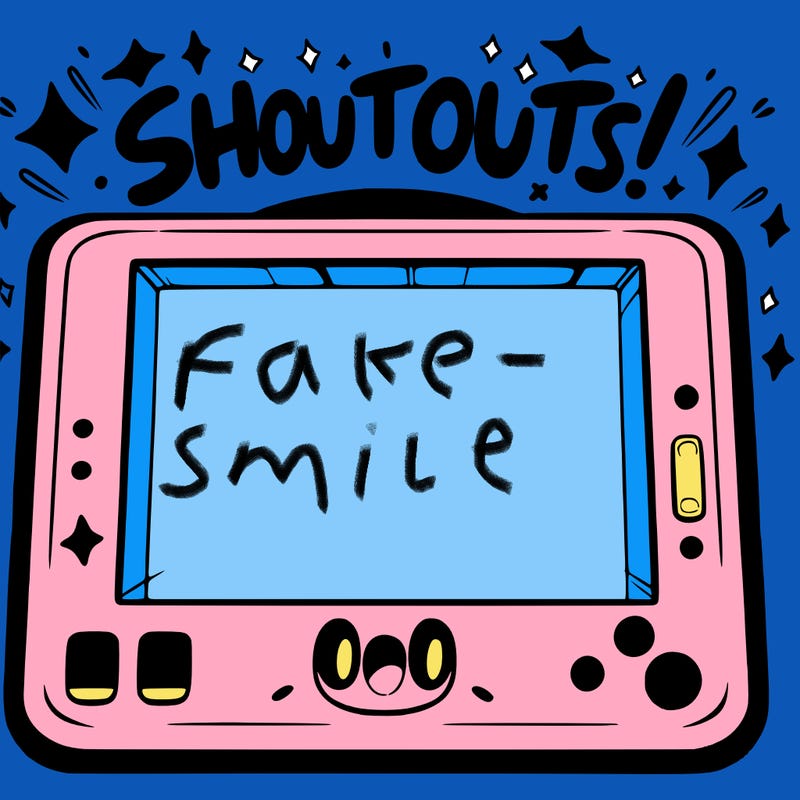 blank canvas that says above it shoutouts