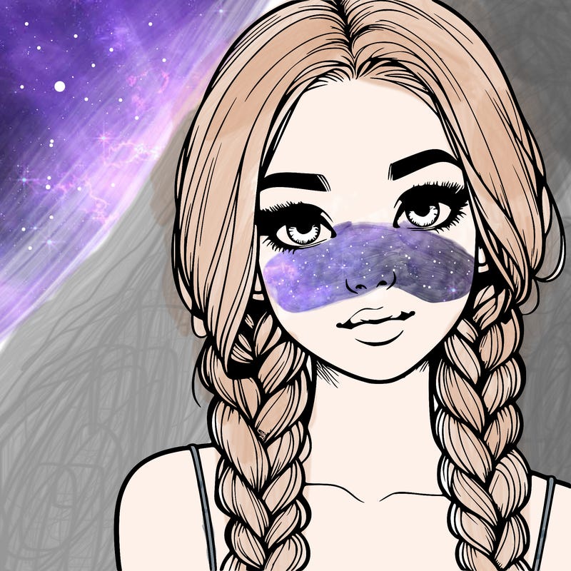 realistic girl with braids