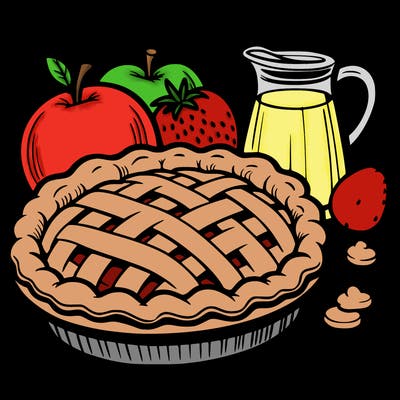 a pie of food
