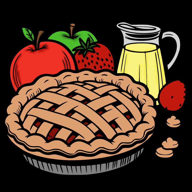 a pie of food