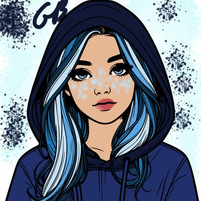 realistic girl with a hoodie