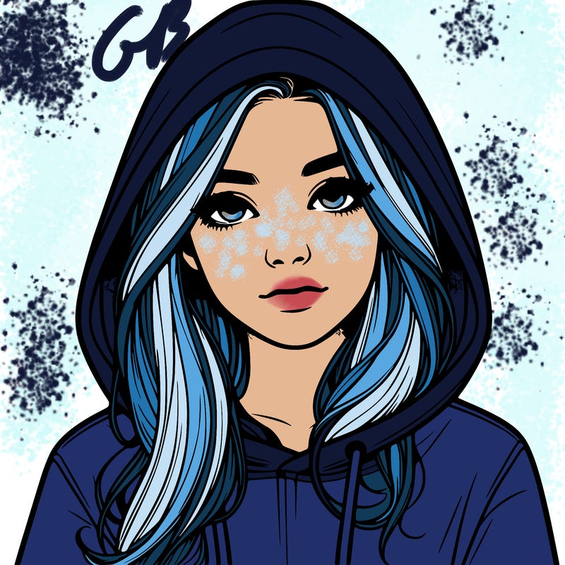 realistic girl with a hoodie