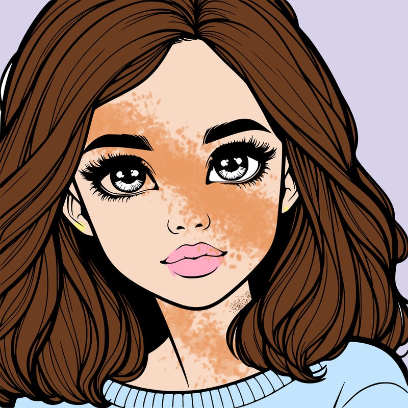 realistic girl whith cute eyes