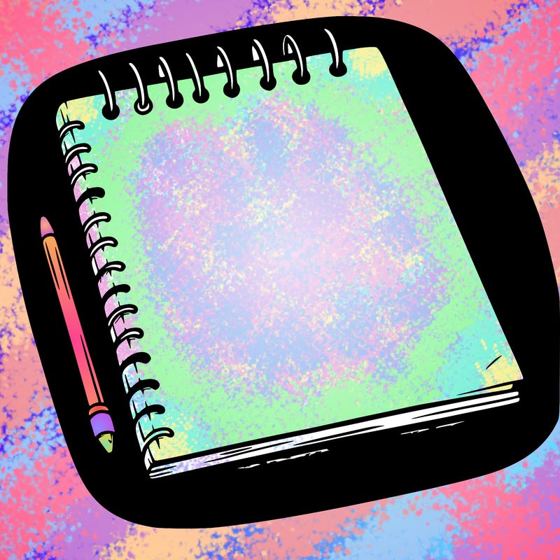 a blank sketch pad
