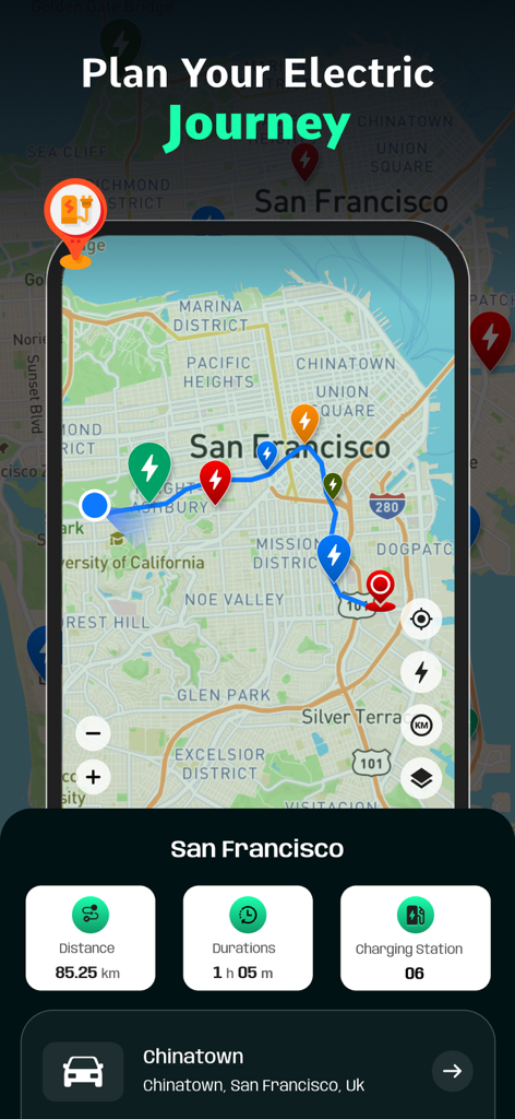 PowerMap EV Charging Point Map - Navigation App | MWM