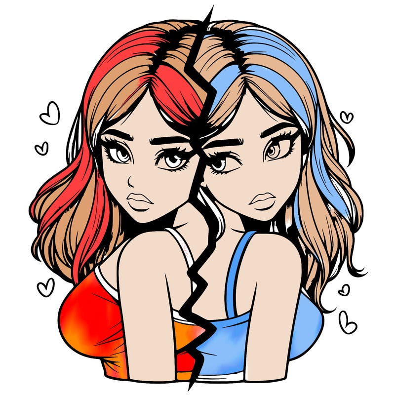 realistic girl split