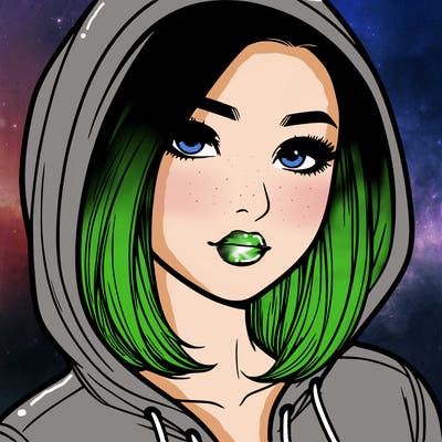 realistic adult girl with hoodie on