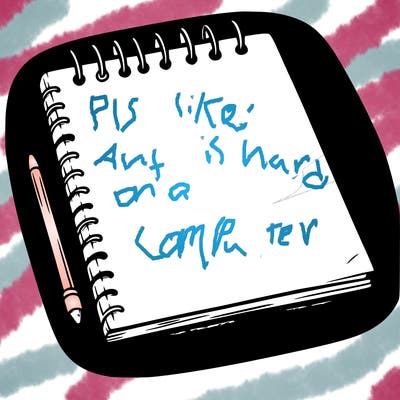 a blank sketch pad
