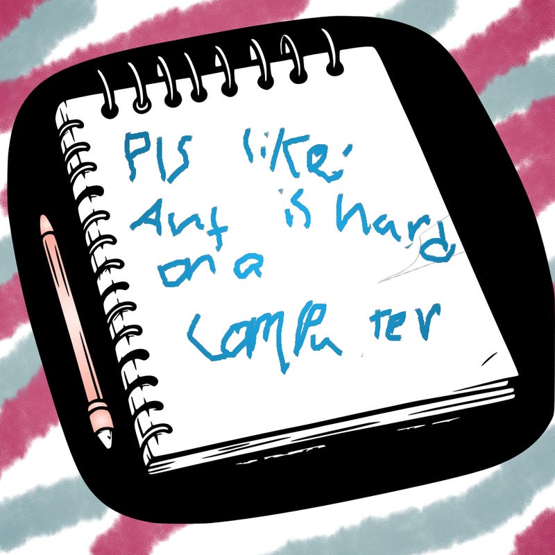 a blank sketch pad