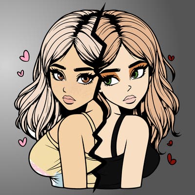 realistic girl split