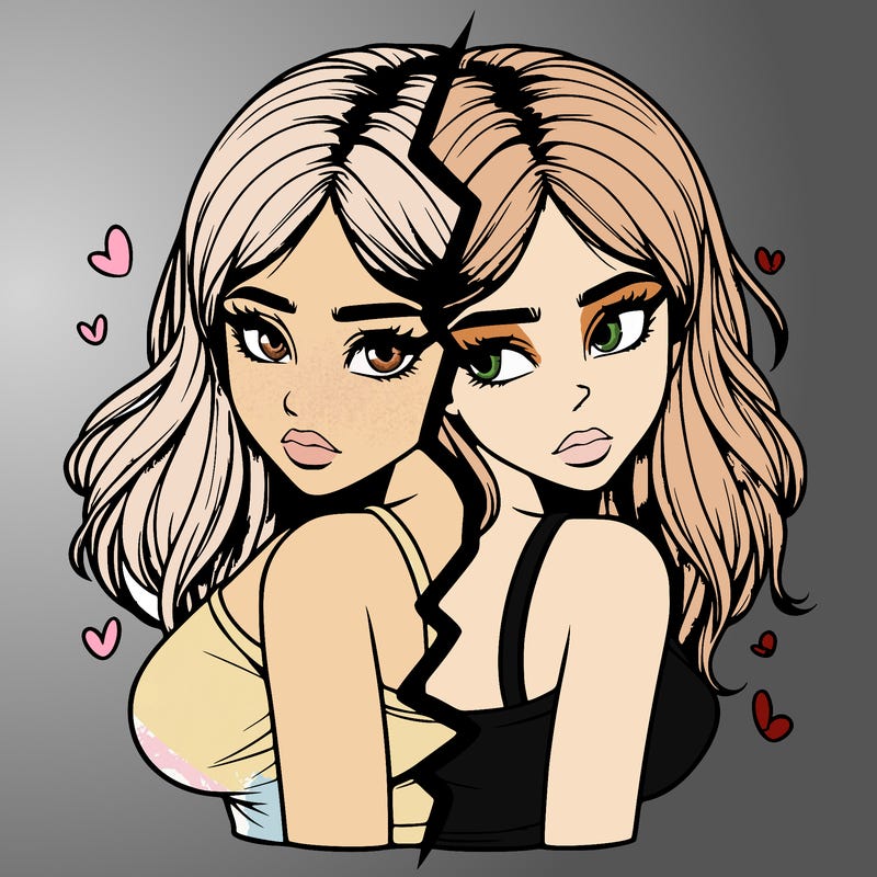 realistic girl split