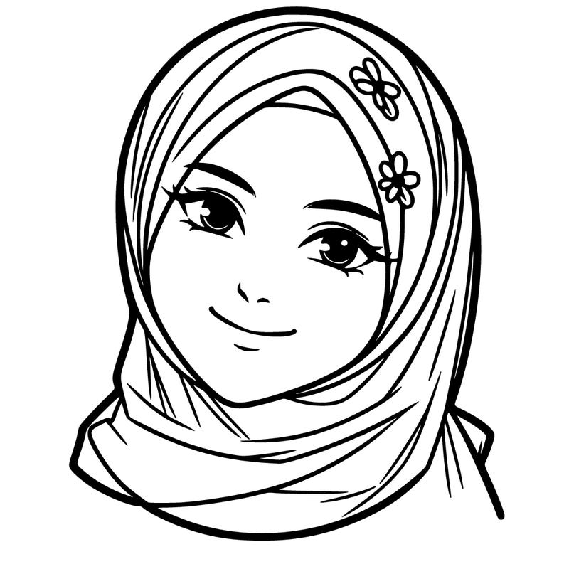 hijabi woman face