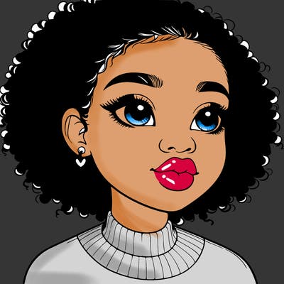 realistic african american girl