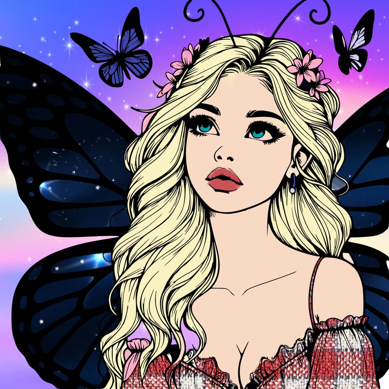 butterfly fairy realistic girl