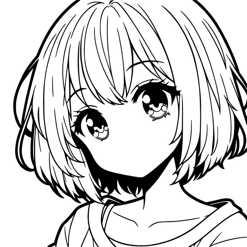 anime girl with short hair
