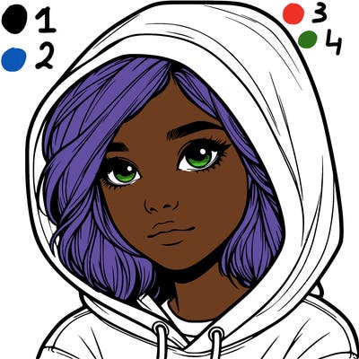realistic girl with hoodie