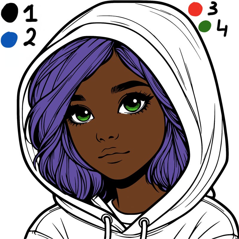 realistic girl with hoodie