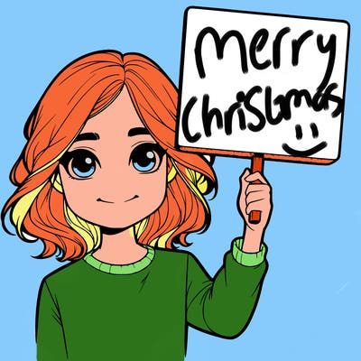 realistic girl holding up a sign