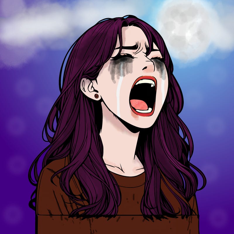 screaming realistic, girl