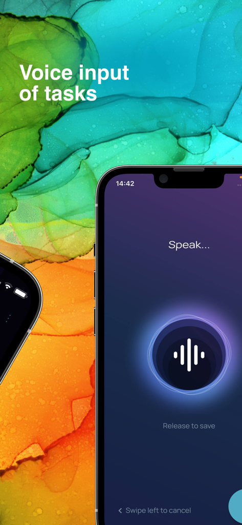 Voice input feature for quick task creation in the Singularity To Do List app