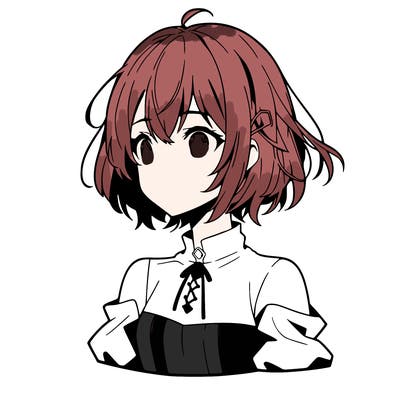 anime girl with short hair