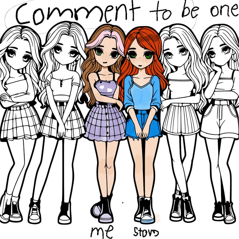 a group of girls realistic